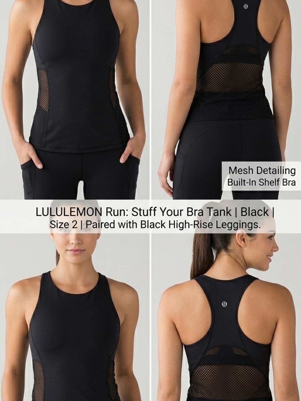 lululemon athletica Run Stuff Your Bra Tank - Black